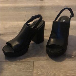 Black Booties/Sandals